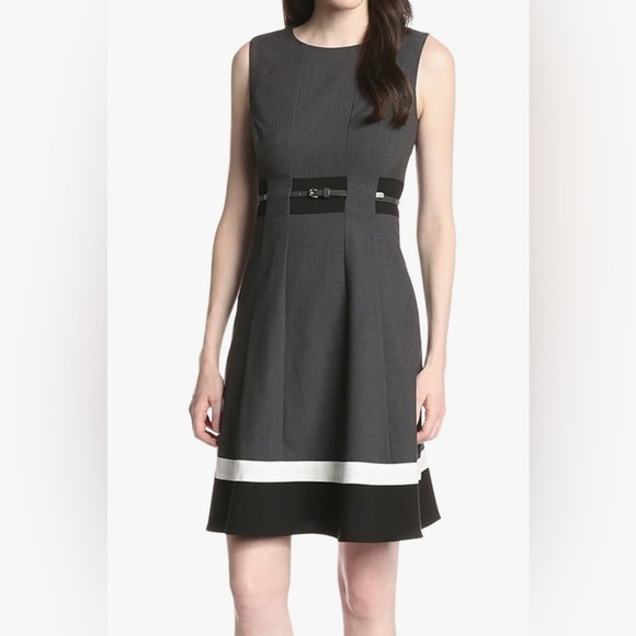 Calvin Klein Dresses & Skirts - Calvin Klein Petite Women’s Colorblock Fit & Flare 6P